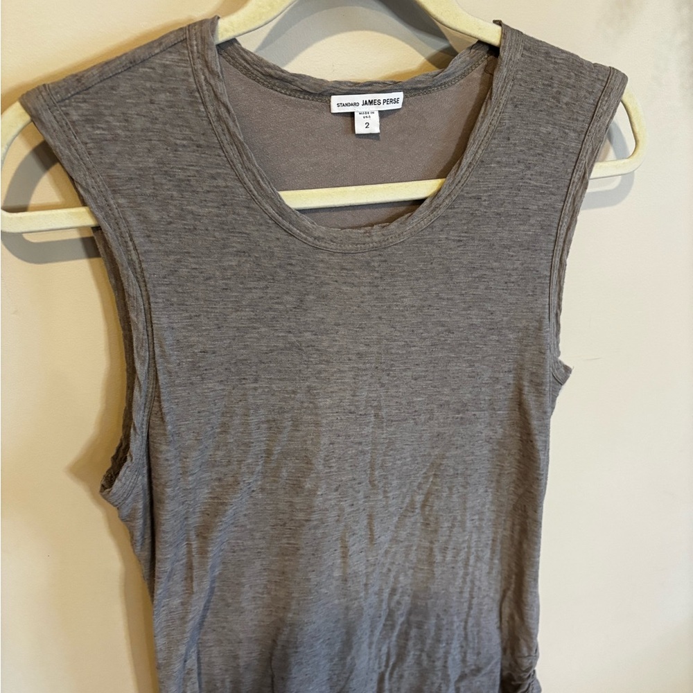 James Perse Taupe Sleeveless Dress - Picture 4 of 7